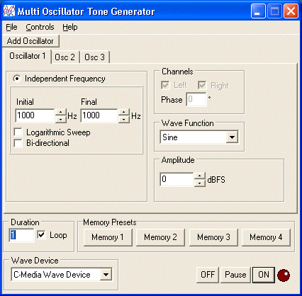 MultiTone Generator Screenshot